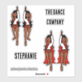 Voeg namen toe Majorette / Dancer Stickers Red Spa (Vel)