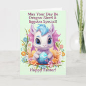 Voeg namen toe, moge uw dag met Pasen drakengroott Kaart (Voorkant)