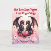 Voeg namen toe, onze Love Soars - Dragon Valentijn Kaart (Voorkant)