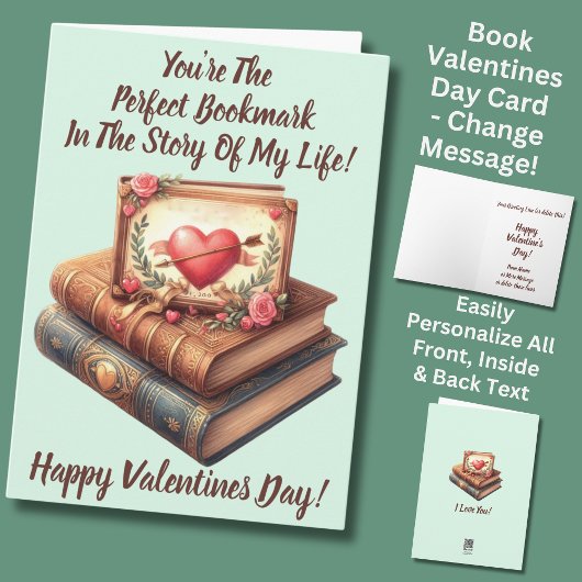 Voeg namen toe, Perfect Bladwijzer Green Valentijn Kaart