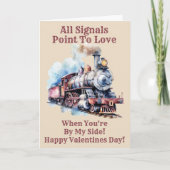 Voeg namen toe, rode/bruine stoomtreinmotor Valent Kaart (Voorkant)