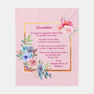 Voeg Namen toe, verander om het even welke tekst w Fleece Deken