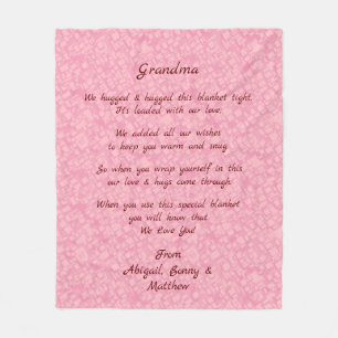 Voeg Namen toe, verander om het even welke tekst w Fleece Deken