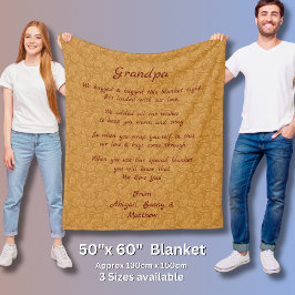 Voeg Namen toe, verander om het even welke tekst w Fleece Deken