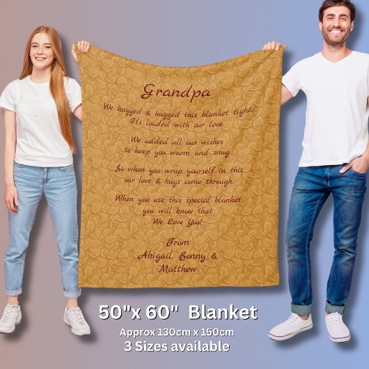 Voeg Namen toe, verander om het even welke tekst w Fleece Deken