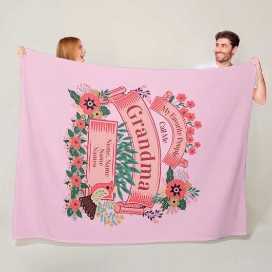 Voeg Namen toe Verandering ALLE Favoriete Tekst de Fleece Deken (In situ)