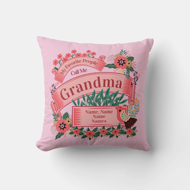 Voeg Namen toe Verandering ALLE Favoriete Tekst de Kussen (Voorkant)