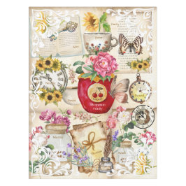 Voeg namen van familieleden toe aan illustraties  tafelkleed