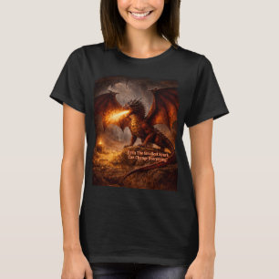 Voeg (of verwijder) uw Tekst Naam etc. Vuurdraak H T-shirt