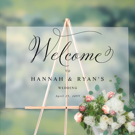 Voeg om het even welke gebeurtenis, chique welkom  acryl bord