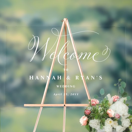 Voeg om het even welke gebeurtenis, Elegant welkom Acryl Bord