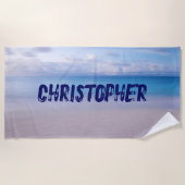 Voeg om het even welke Naam aan deze Achtergrondha Strandlaken (Voorkant)