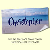 Voeg om het even welke Naam aan deze Achtergrondha Strandlaken