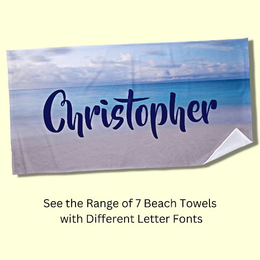 Voeg om het even welke Naam aan deze Achtergrondha Strandlaken