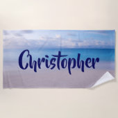 Voeg om het even welke Naam aan deze Achtergrondha Strandlaken (Voorkant)