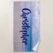 Voeg om het even welke Naam aan deze Achtergrondha Strandlaken (Voorkant)