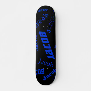 Voeg om het even welke Naam of Word toe Blauw en Persoonlijk Skateboard