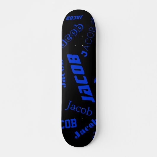 Voeg om het even welke Naam of Word toe | Blauw en Persoonlijk Skateboard (Voorkant)