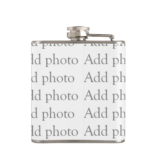 Voeg onze eigen fotokolf toe heupfles (Achterkant)