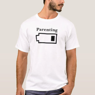 Voeg Ouderschap tekst met lage batterijduur toe T-shirt