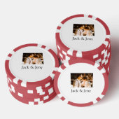Voeg paar foto naam valentijn liefde romantisch poker chips (Opstapeling)
