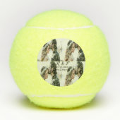 Voeg paar foto vrolijk getrouwd toe voeg datum toe tennisballen (Voorkant)
