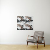 Voeg paar foto vrolijk getrouwd toe voeg datum toe wandkleed (In Situ (horizontaal))