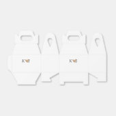 Voeg paar naam brief bruiloft gouden hart glitter bedankdoosjes (Uitgevouwen)