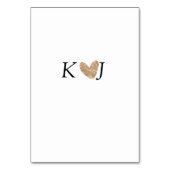 Voeg paar naam brief bruiloft gouden hart glitter kaart (Achterkant)
