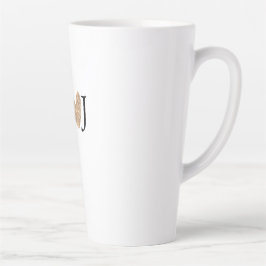 Voeg paar naam brief bruiloft gouden hart glitter latte mok