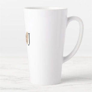 Voeg paar naam brief bruiloft gouden hart glitter latte mok