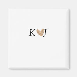 Voeg paar naam brief bruiloft gouden hart glitter magneet