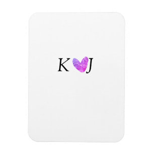 Voeg paar naam brief bruiloft roze hart glitter magneet