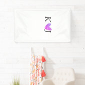 Voeg paar naam brief bruiloft roze hart glitter spandoek (Insitu)