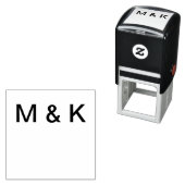 Voeg paar naam letter monogram initiaal letter zelfinktende stempel (In situ)