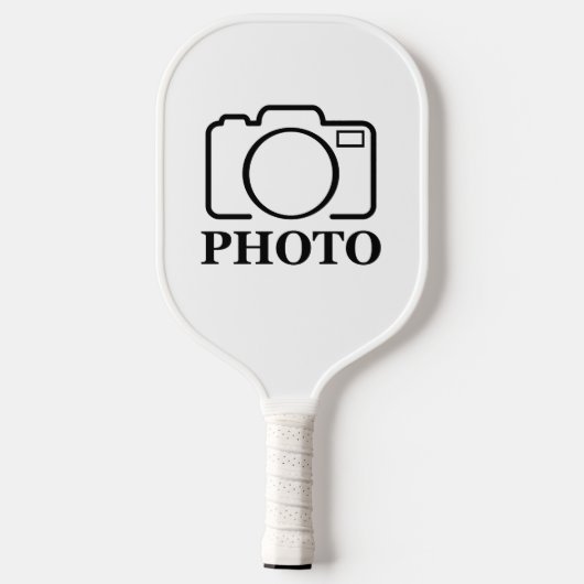 Voeg Persoonlijke Foto Huwelijk Modern Cute Elegan Pickleball Paddle (Achterkant)