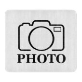 Voeg Persoonlijke Foto Huwelijk Modern Cute Elegan Snijplank (Voorkant)