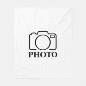 Voeg Persoonlijke Foto Huwelijk Modern Mooie Elega Fleece Deken (Voorkant)