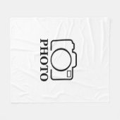 Voeg Persoonlijke Foto Huwelijk Modern Mooie Elega Fleece Deken (Voorkant (Horizontaal))