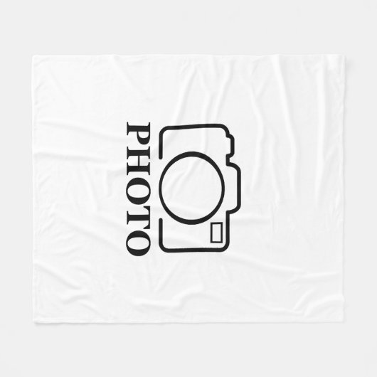 Voeg Persoonlijke Foto Huwelijk Modern Mooie Elega Fleece Deken (Voorkant (Horizontaal))