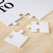 Voeg Persoonlijke Foto Huwelijk Modern Mooie Elega Legpuzzel (Zijkant)