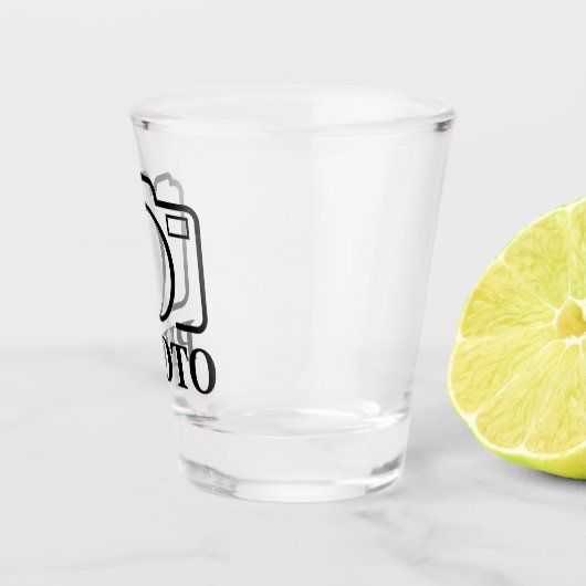 Voeg Persoonlijke Foto Huwelijk Modern Mooie Elega Shot Glas (Rechts)