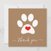 Voeg Pet Business Logo toe Hartelijk dank Kaart (Voorkant)