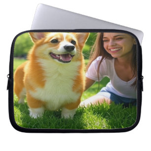 Voeg Pet Photo Personalize toe en pas aan Laptop Sleeve