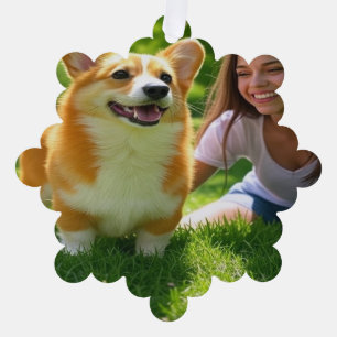 Voeg Pet Photo Personalize toe en pas aan Ornament Kaart