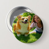 Voeg Pet Photo Personalize toe en pas aan Ronde Button 7,6 Cm (Voorkant /achterkant)