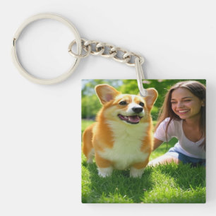 Voeg Pet Photo Personalize toe en pas aan Sleutelhanger