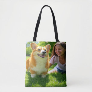 Voeg Pet Photo Personalize toe en pas aan Tote Bag