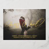 Voeg Photo Engagement Party Invitation Briefkaart  (Voorkant)