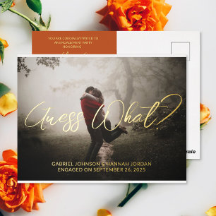Voeg Photo Engagement Party Invitation Briefkaart 
